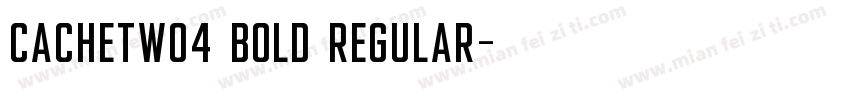 CachetW04 Bold Regular字体转换